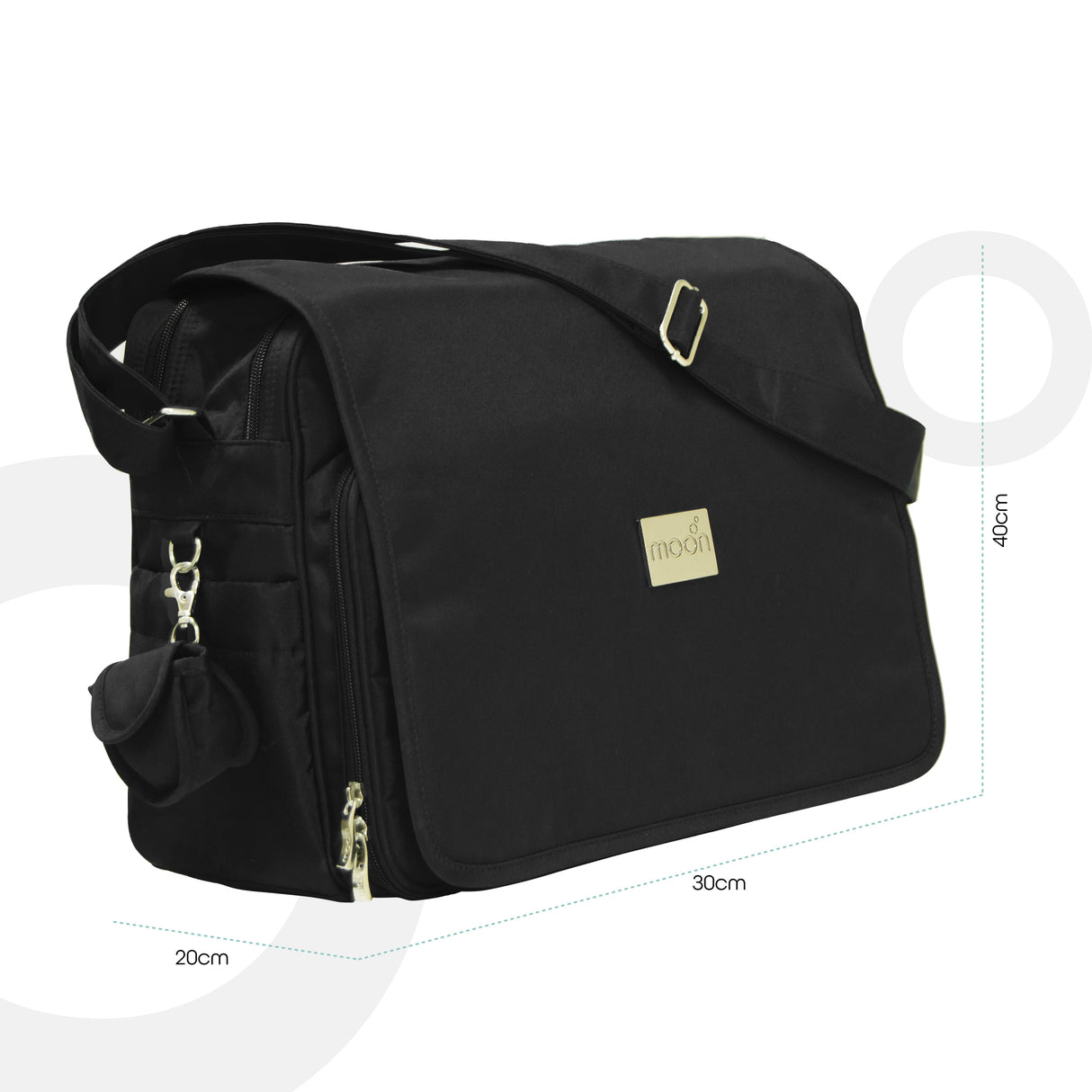 Moon™ 4ever Messenger Luiertas - Schoudertas - Black
