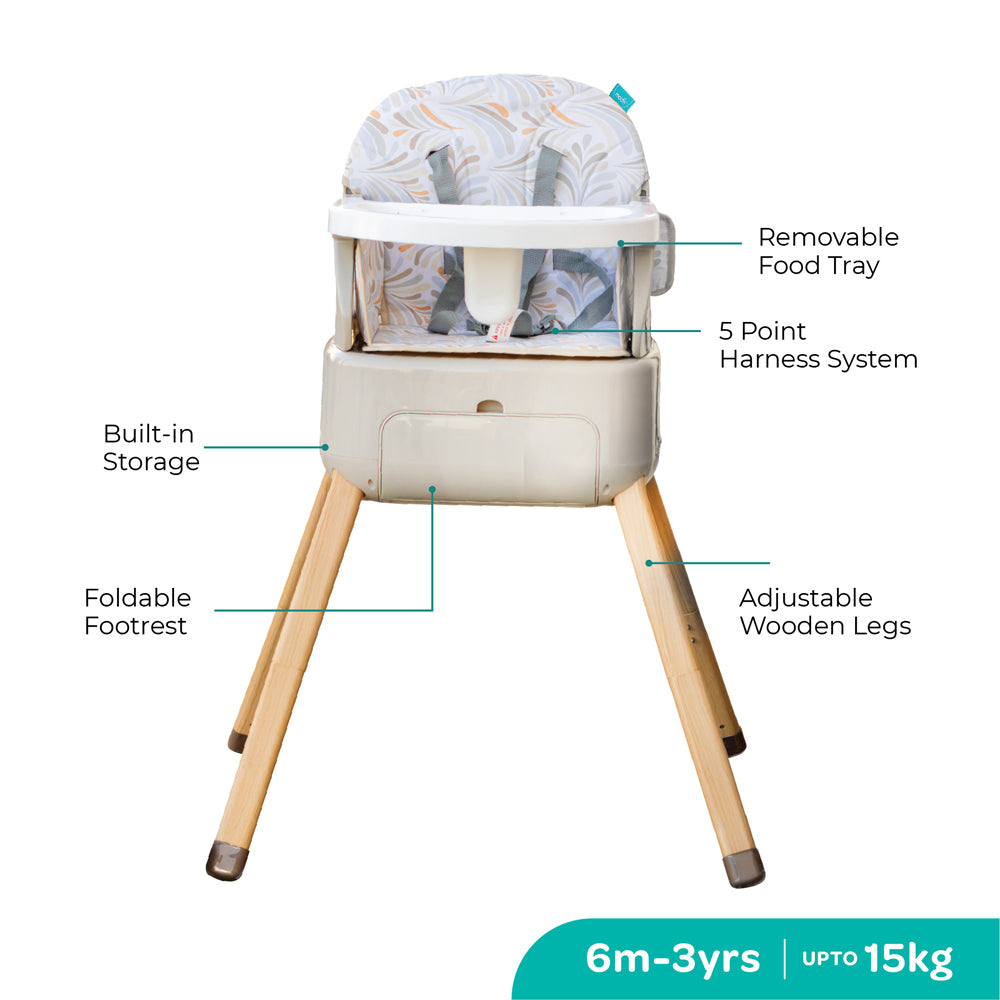 MOON™ 4-in-1 Kinderstoel - De Complete Oplossing - Beige