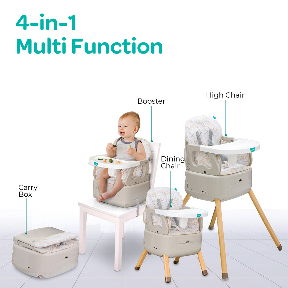 MOON™ 4-in-1 Kinderstoel - De Complete Oplossing - Beige