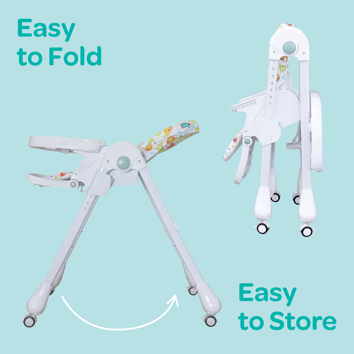 The Moon Brand™ Apex Baby Verstelbare Kinderstoel - White Pink