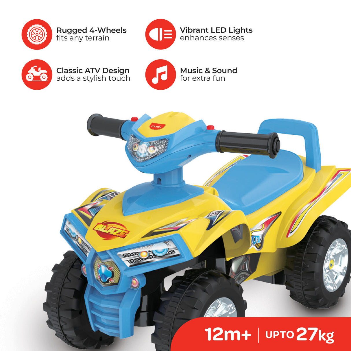 MOON™ Blaze ATV Quad Bike Voor Kinderen - Yellow