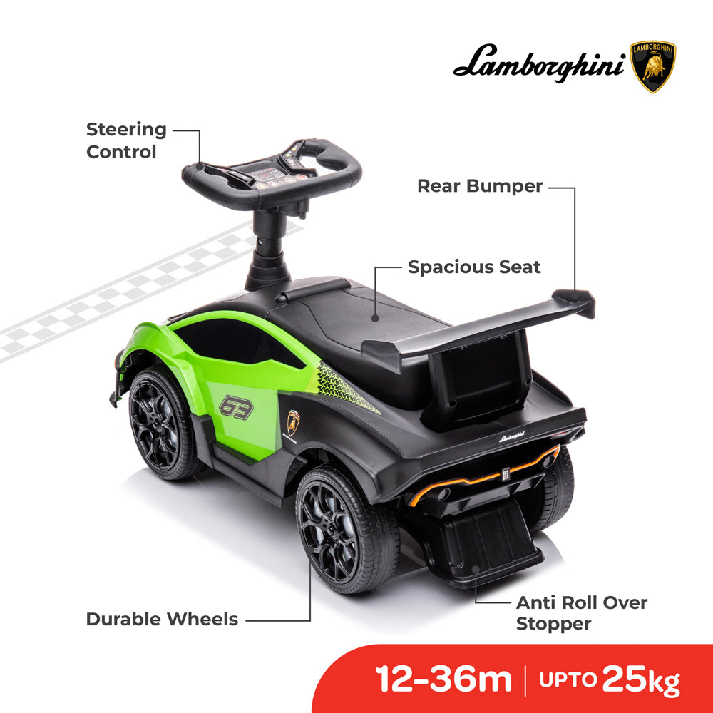 MOON™ Lamborghini Essenza SC V12 Ride On Car - Green - Realistic and Exciting Toy Vehicle for Toddlers