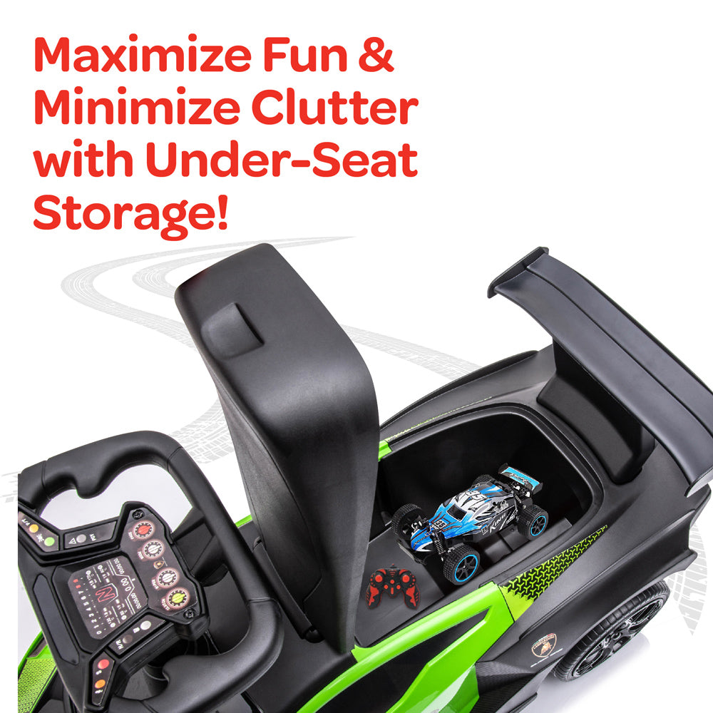 MOON™ Lamborghini Essenza SC V12 Ride On Car - Green - Realistic and Exciting Toy Vehicle for Toddlers