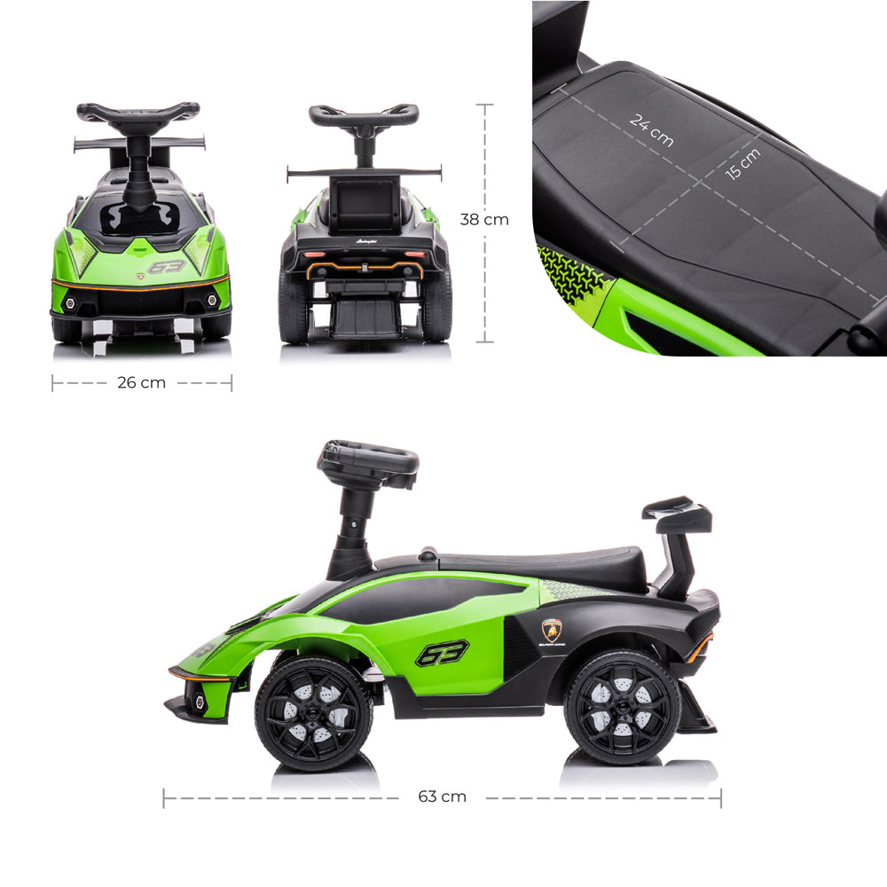 MOON™ Lamborghini Essenza SC V12 Ride On Car - Green - Realistic and Exciting Toy Vehicle for Toddlers