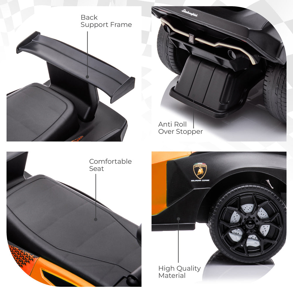 MOON™ Lamborghini Essenza SC V12 Ride On Auto - Yellow - Realistisch en Spannend Speelgoedvoertuig voor Peuters
