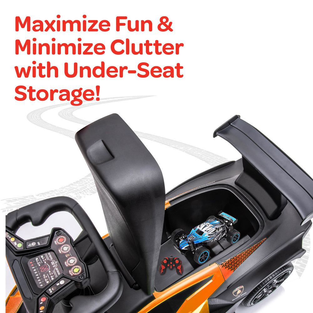 MOON™ Lamborghini Essenza SC V12 Ride On Auto - Yellow - Realistisch en Spannend Speelgoedvoertuig voor Peuters