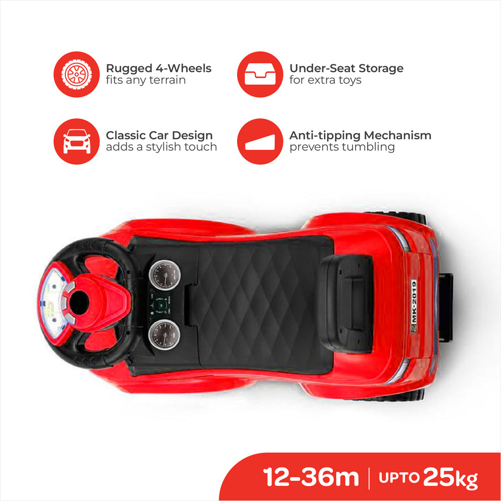 MOON™ Zippy Aufsitz-Sportauto, Rot