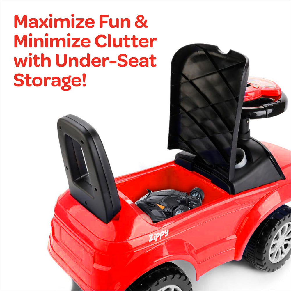 MOON™ Zippy Aufsitz-Sportauto, Rot