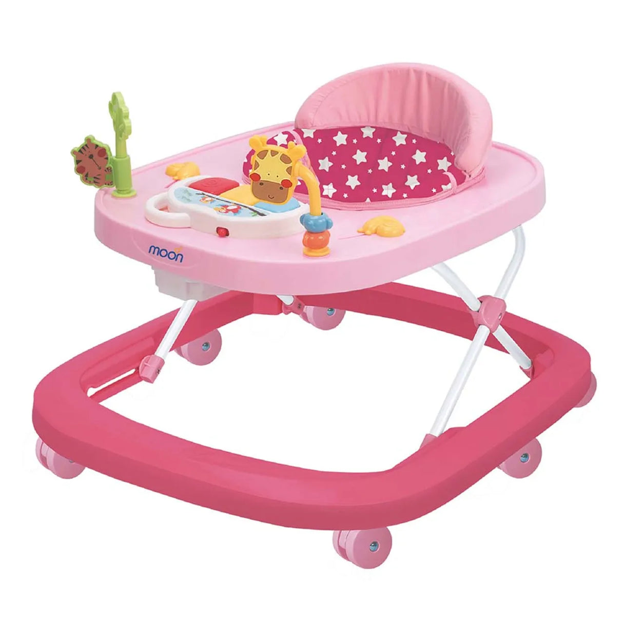 MOON™ Drive With Music Baby Walker - Looptrainer - Verstelbaar - Incl. Speel- en Muziekblad - Pink Forest