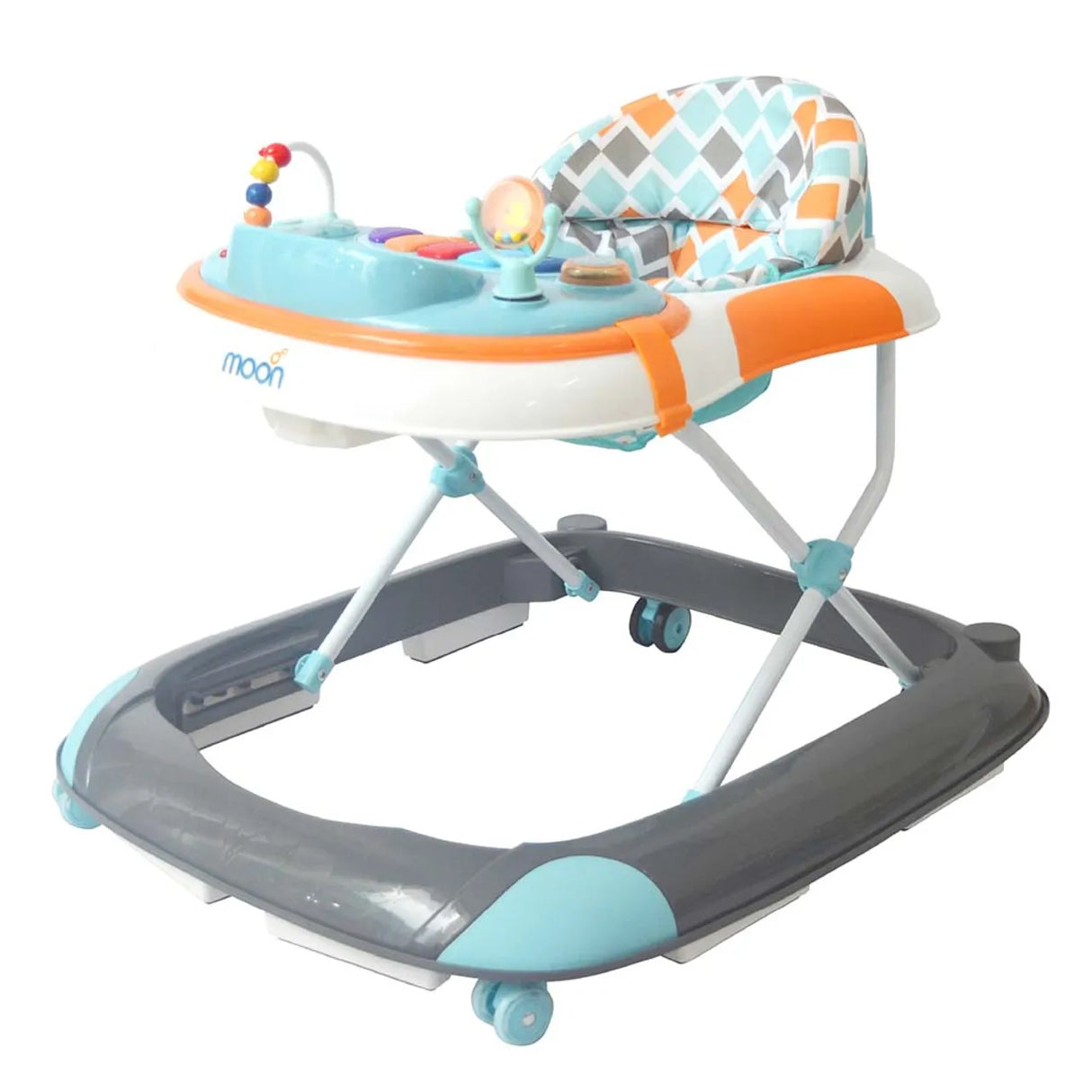 MOON™ Pace Baby Walker - Looptrainer - Verstelbaar - Incl. Speel- en Muziekblad - Grijs