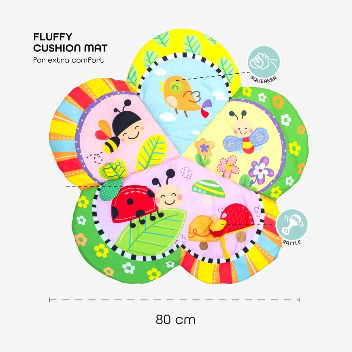 MOON™ Perky - Speelkleed - Bloem Thema - Afneembare Bogen - Activiteiten Mat