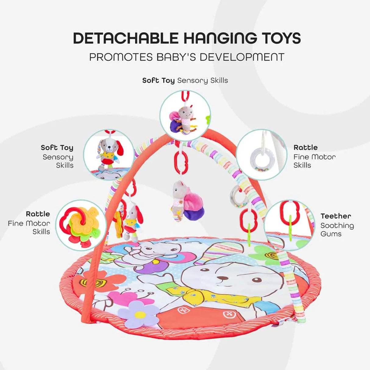 MOON™ Perky - Speelkleed - Garden Thema - Afneembare Bogen - Activiteiten Mat