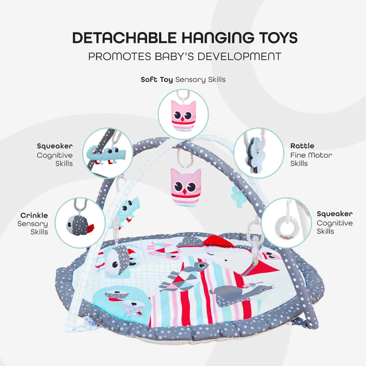 MOON™ Perky - Speelkleed - Good Day Thema - Afneembare Bogen - Activiteiten Mat