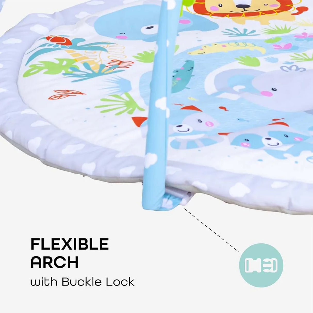 MOON™ Perky - Speelkleed - JungleThema - Afneembare Bogen - Activiteiten Mat