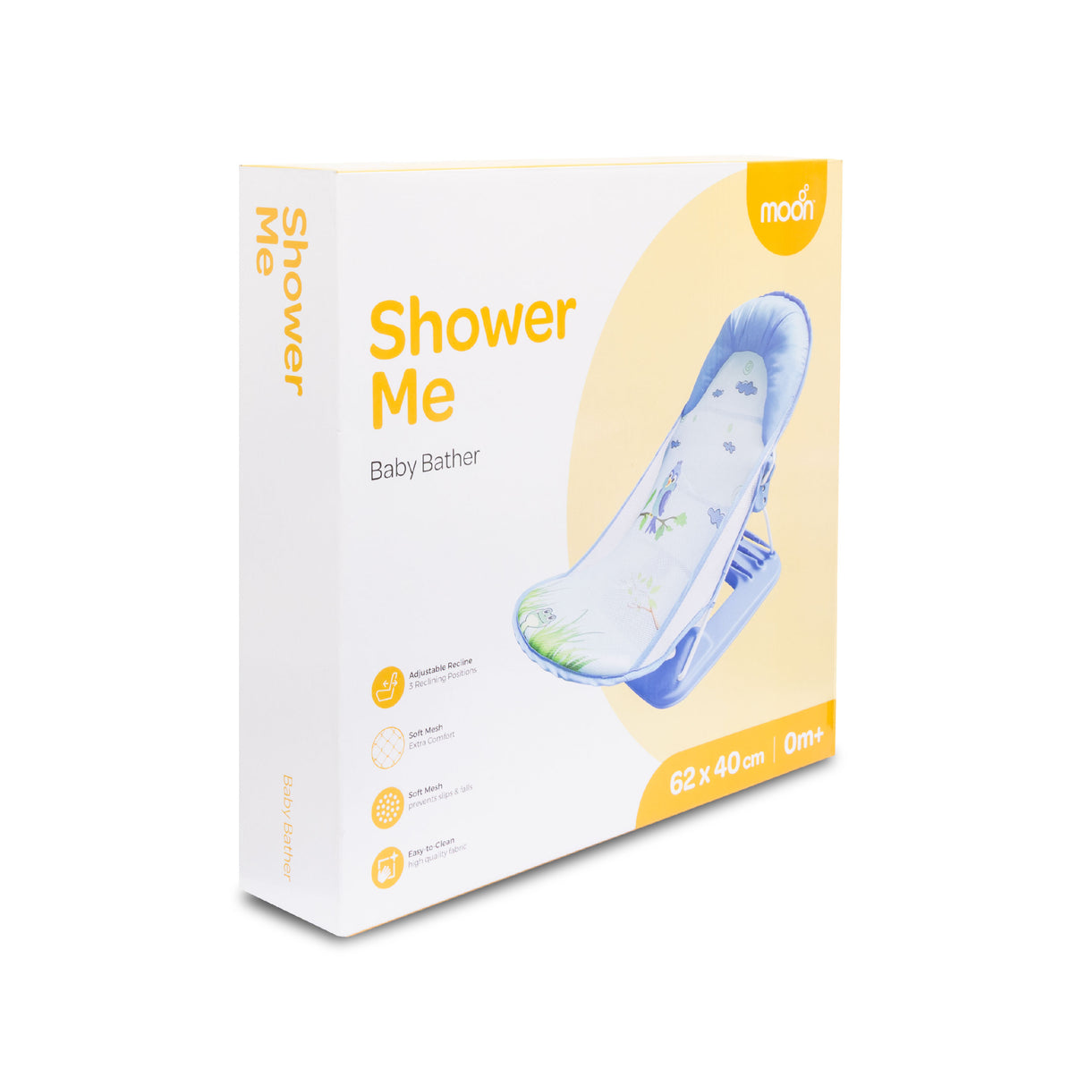 Moon™ Bath Grijs - Opvouwbaar Baby Badzitje - Verstelbare Ligposities - Anti-slip Zachte Mesh