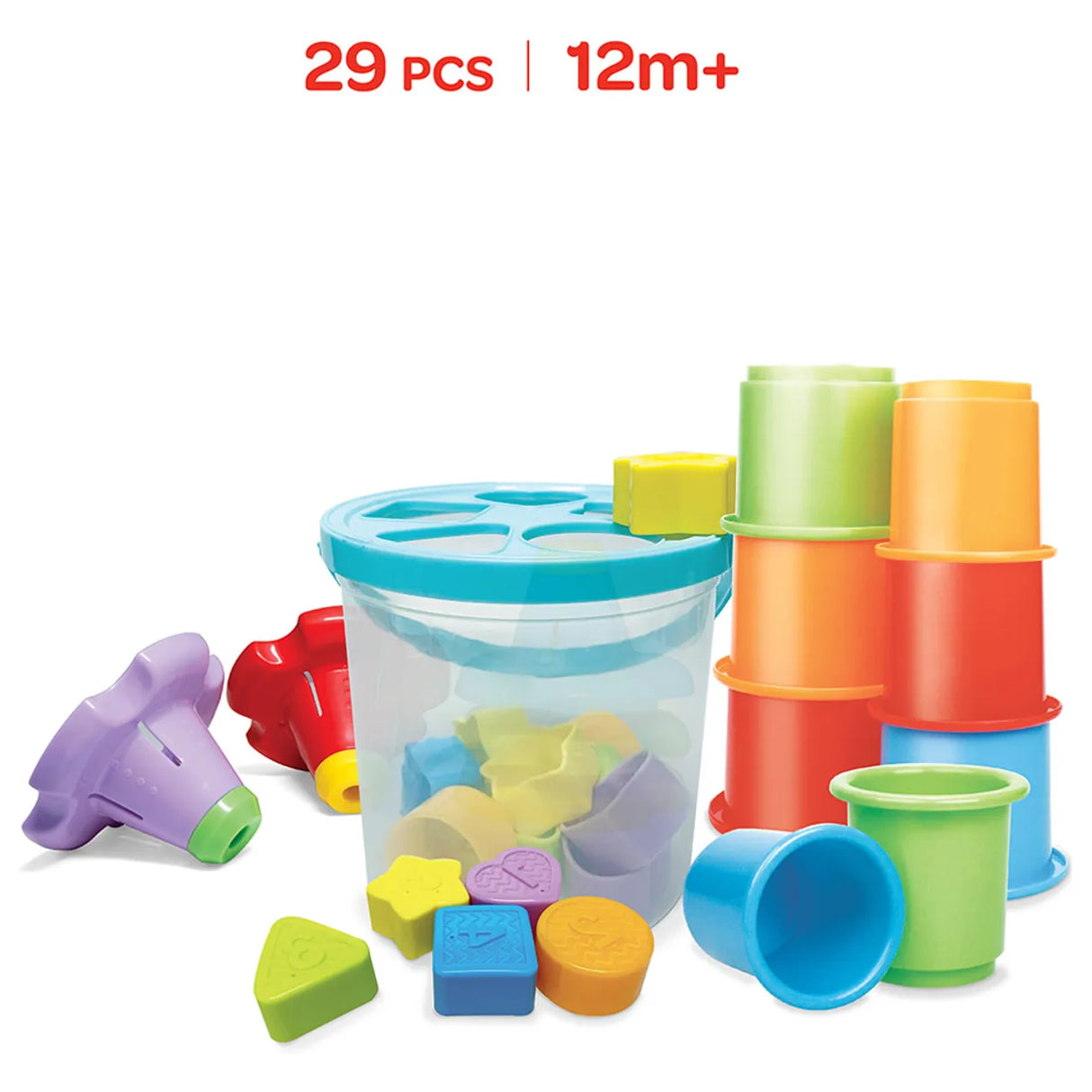 Moon™ 3-in-1 Essentiële Set - Educatief Sorteer- & Stapelspel 29 stuks