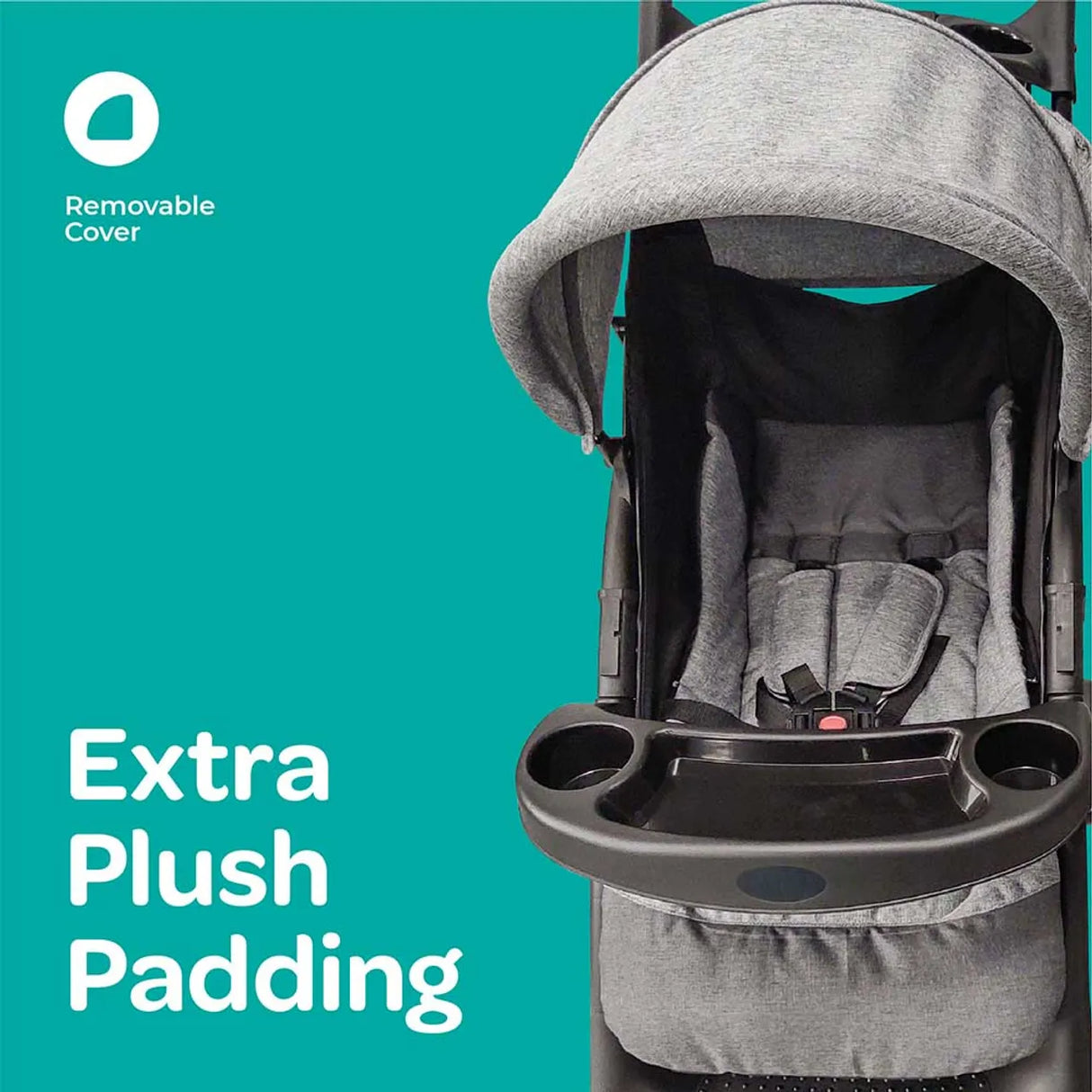 MOON™ Aria Lichtgewicht Buggy - Wandelwagen - Compact en Stijlvol - Donker Grijs