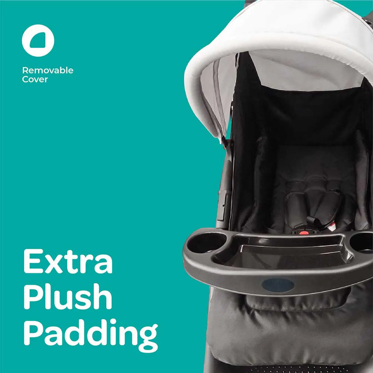 MOON™ Aria Lichtgewicht Buggy - Wandelwagen - Compact en Stijlvol - Lichtgrijs