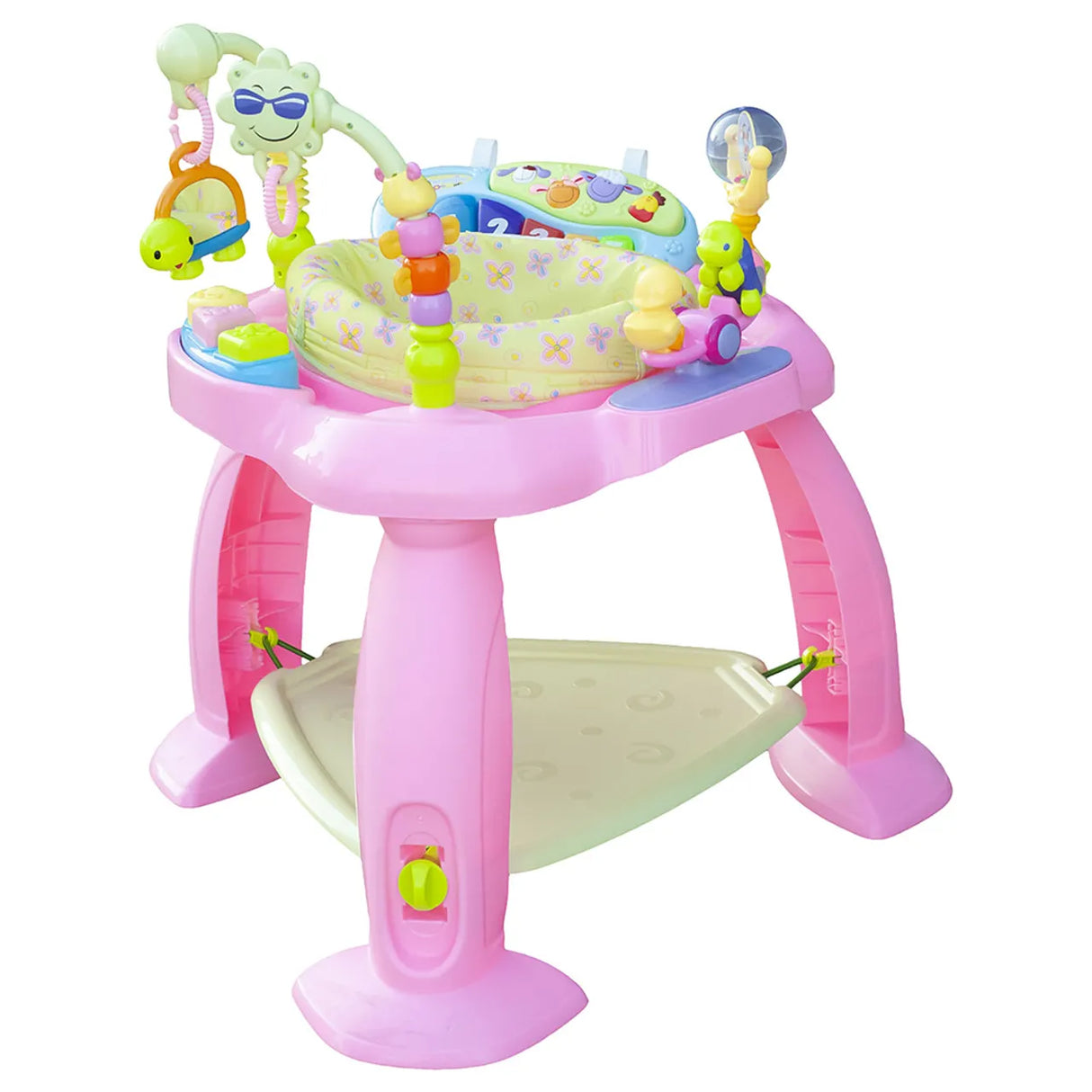 The Moon Brand™ Baby Activity Center - Jump N' Play - Roze - 360 Graden Rotatie - Met Springbasis en Speeltjes
