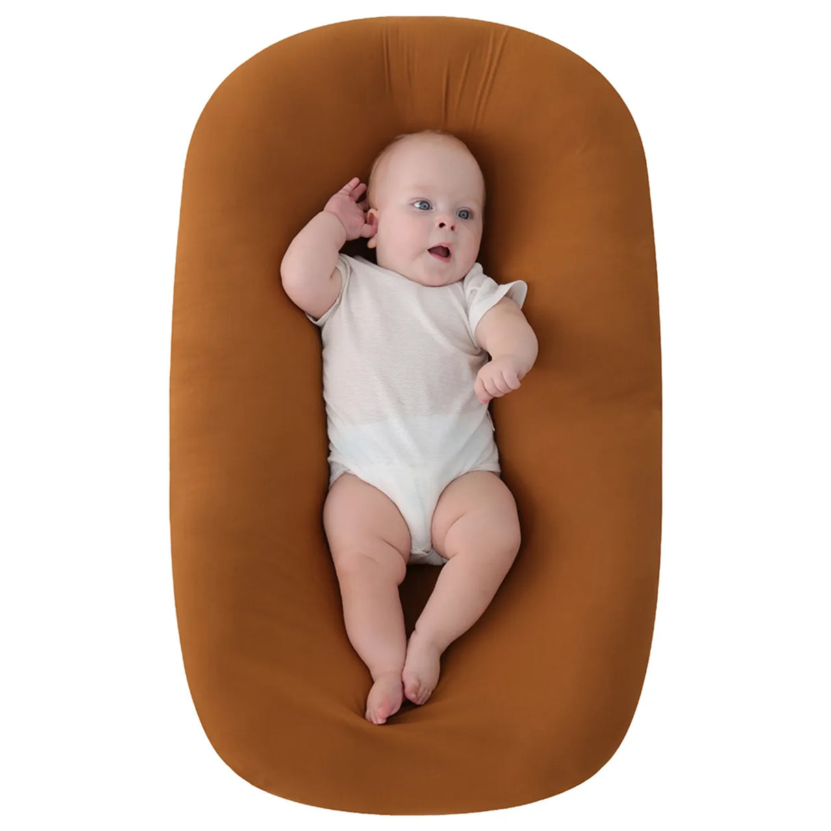 MOON™ Baby Lounger - Luxe Babynest - Large - Bruin - Ademend