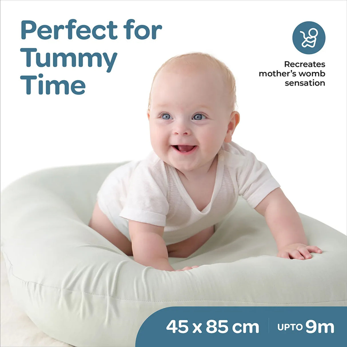 MOON™ Baby Lounger - Luxe Babynest - Large - Licht Groen - Ademend