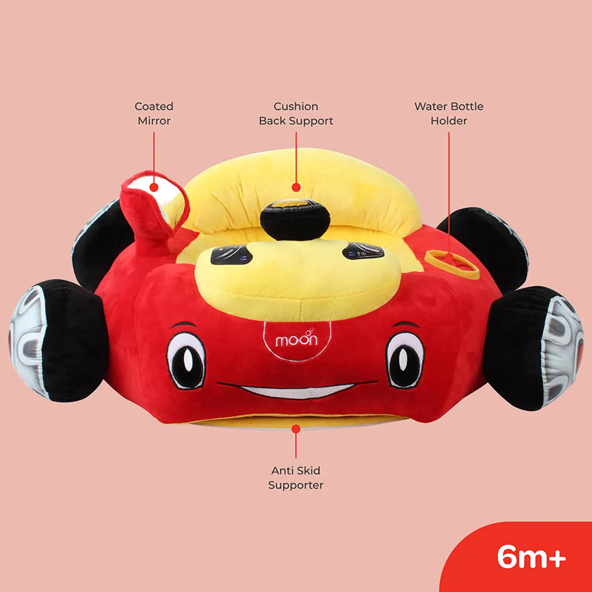 Moon™ Baby Zitkussen Red - Ultiem Comfort en Ondersteuning voor Baby & Peuter