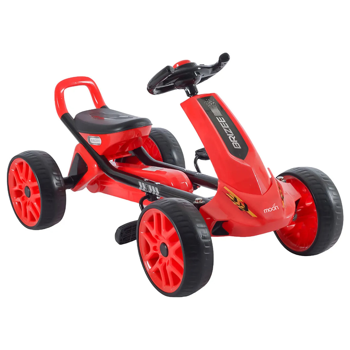 Moon™ Brizee Skelter - Pedal Go-Kart - Rood - Verstelbare Stoel en Stuur - Vooruit en Achteruit Beweging