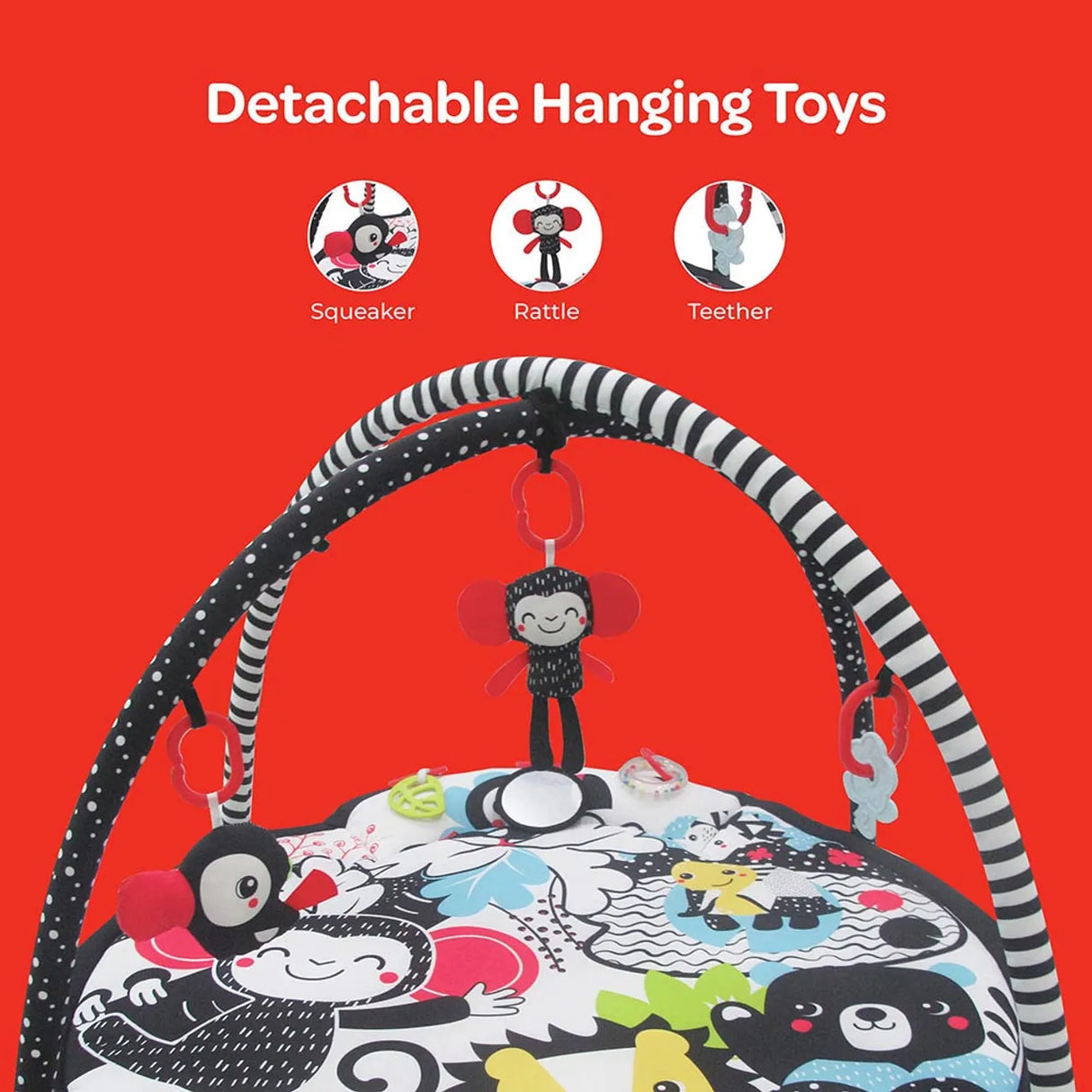 MOON™ Chirpy Speelkleed Activity Mat - Draagbare Speel Gymnastiek Mat voor Ontwikkeling Onderweg