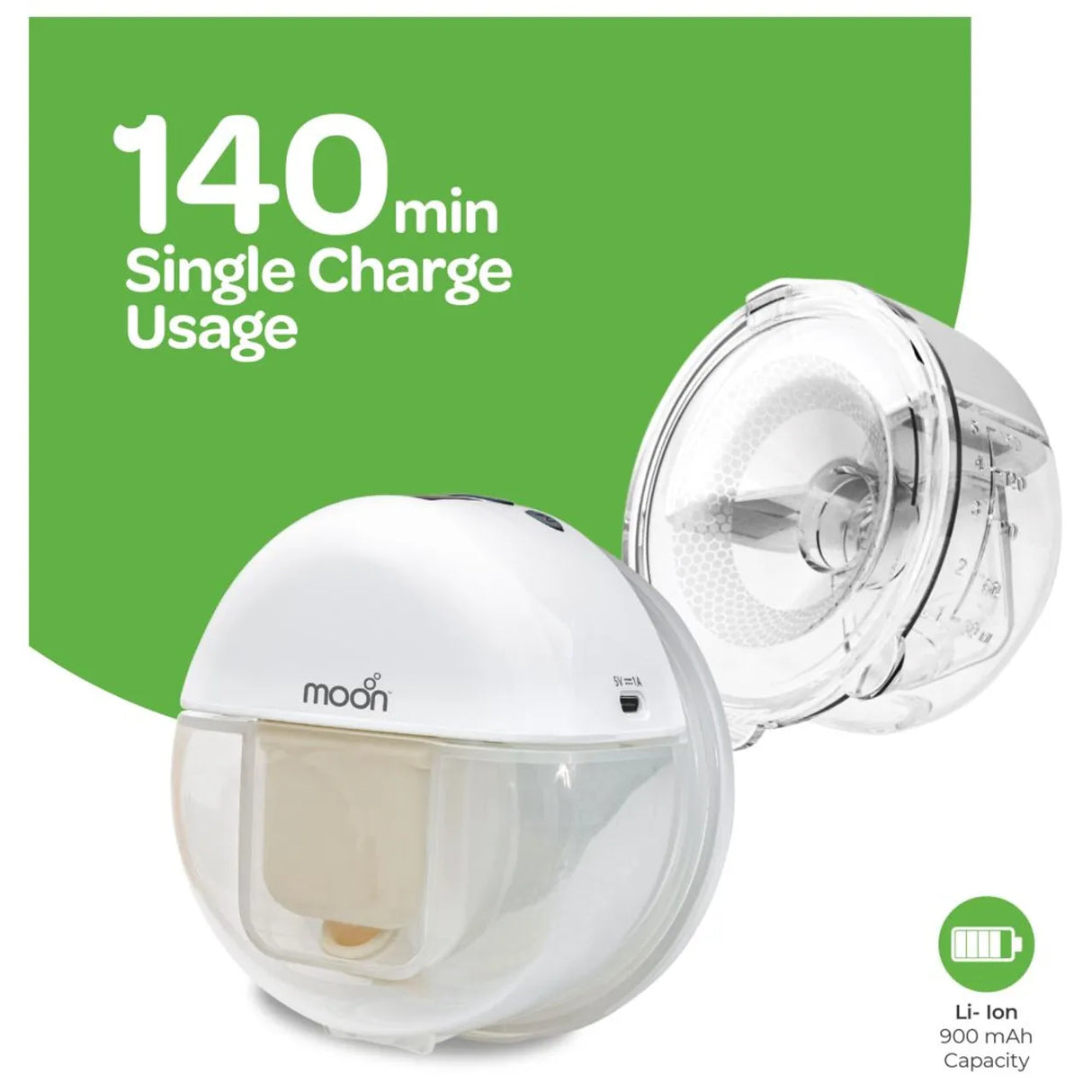 MOON™ Compact Draagbare Handsfree Borstkolf - Ultiem Gemak voor Borstvoeding