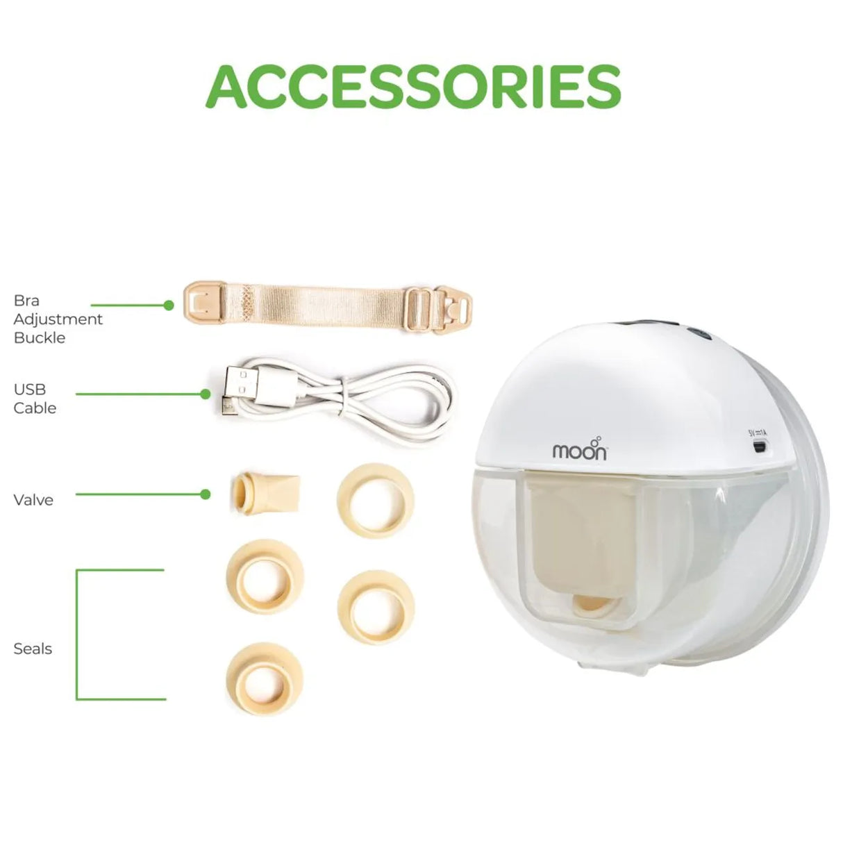 MOON™ Compact Draagbare Handsfree Borstkolf - Ultiem Gemak voor Borstvoeding