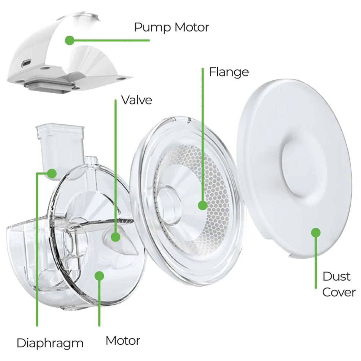 MOON™ Compact Draagbare Handsfree Borstkolf - Ultiem Gemak voor Borstvoeding