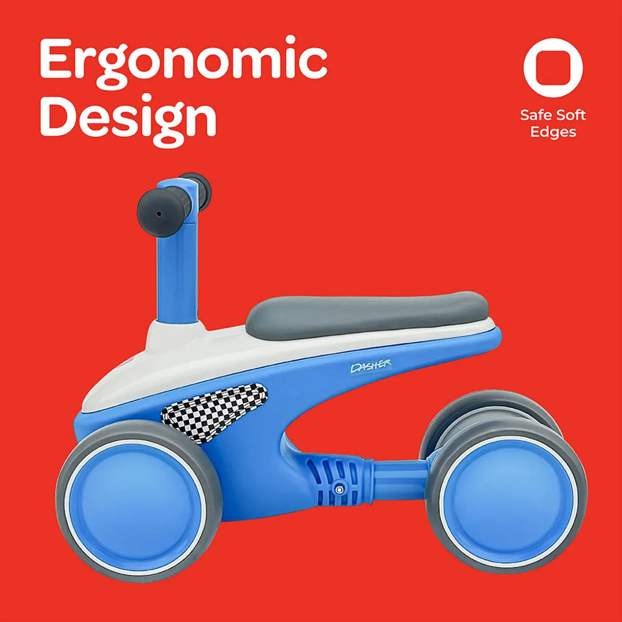 Moon™ Dasher Kinder Loopfiets - Balansfiets - Verstelbaar Stuur en Zadel - Lichtgewicht Frame - Blauw