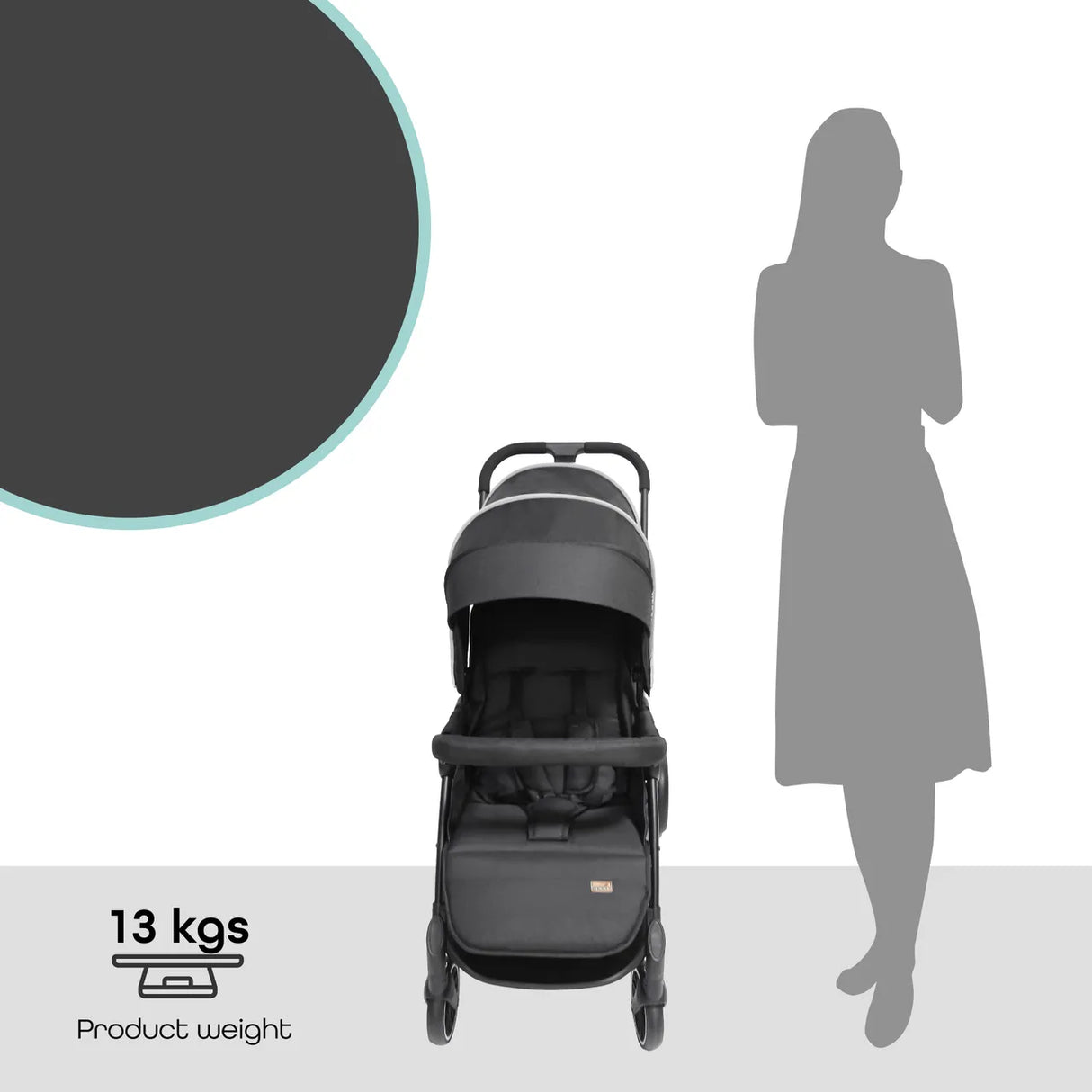 The Moon Brand™ Dois - Tweeling Kinderwagen - Duo Kinderwagen - Verstelbaar - Inclusief Accessoires - Zwart