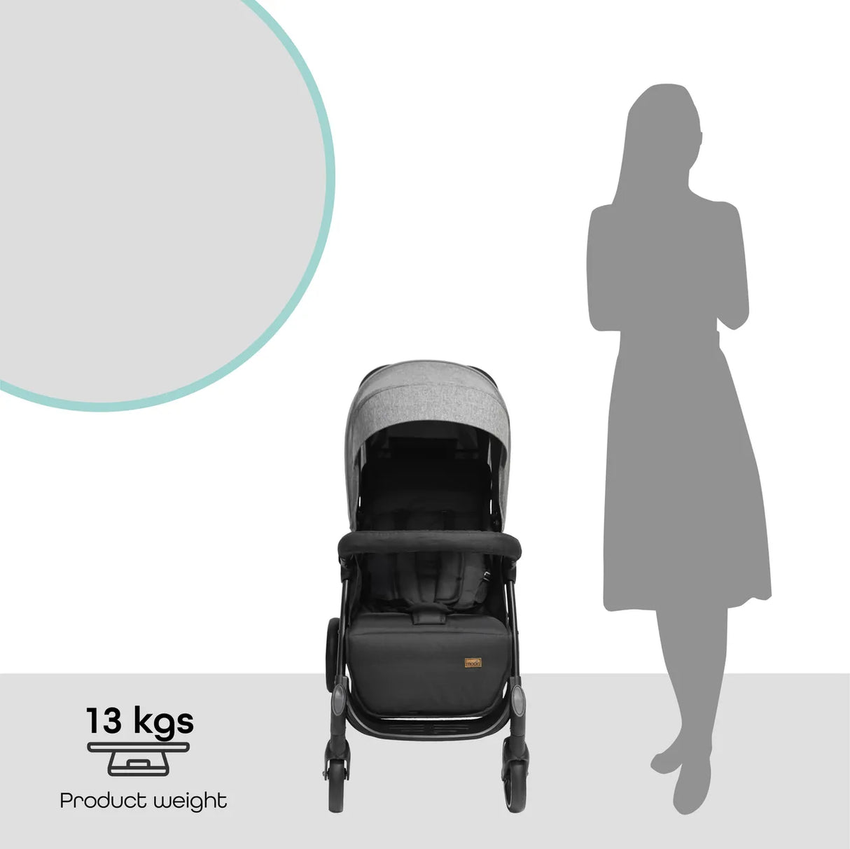 The Moon Brand™ Dois - Tweeling Kinderwagen - Duo Kinderwagen - Verstelbaar - Inclusief Accessoires - Grijs