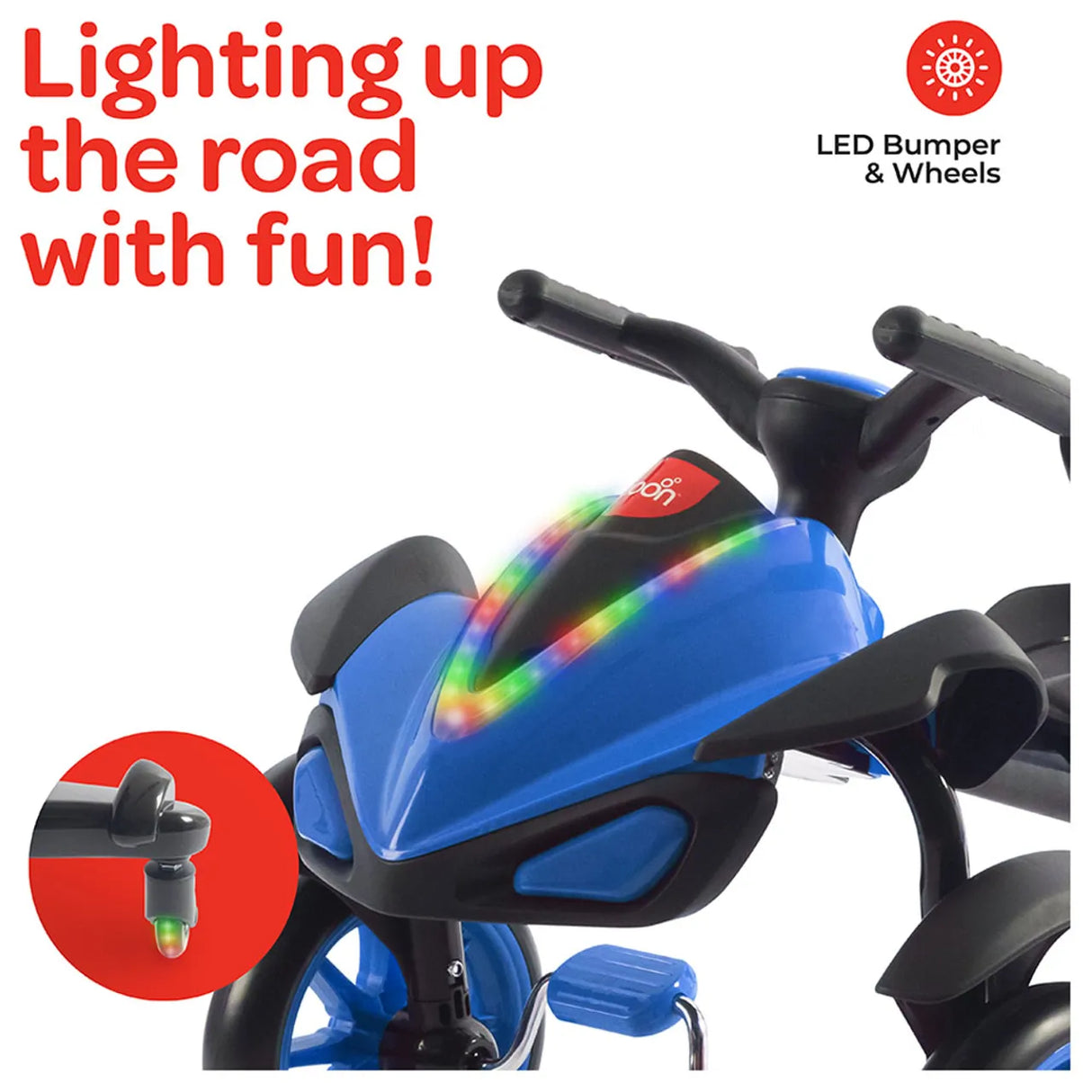 Moon™ Drifter - Drift Bike - 4-Wielen - LED Verlichting - Comfortabele Zitplaats - Blauw