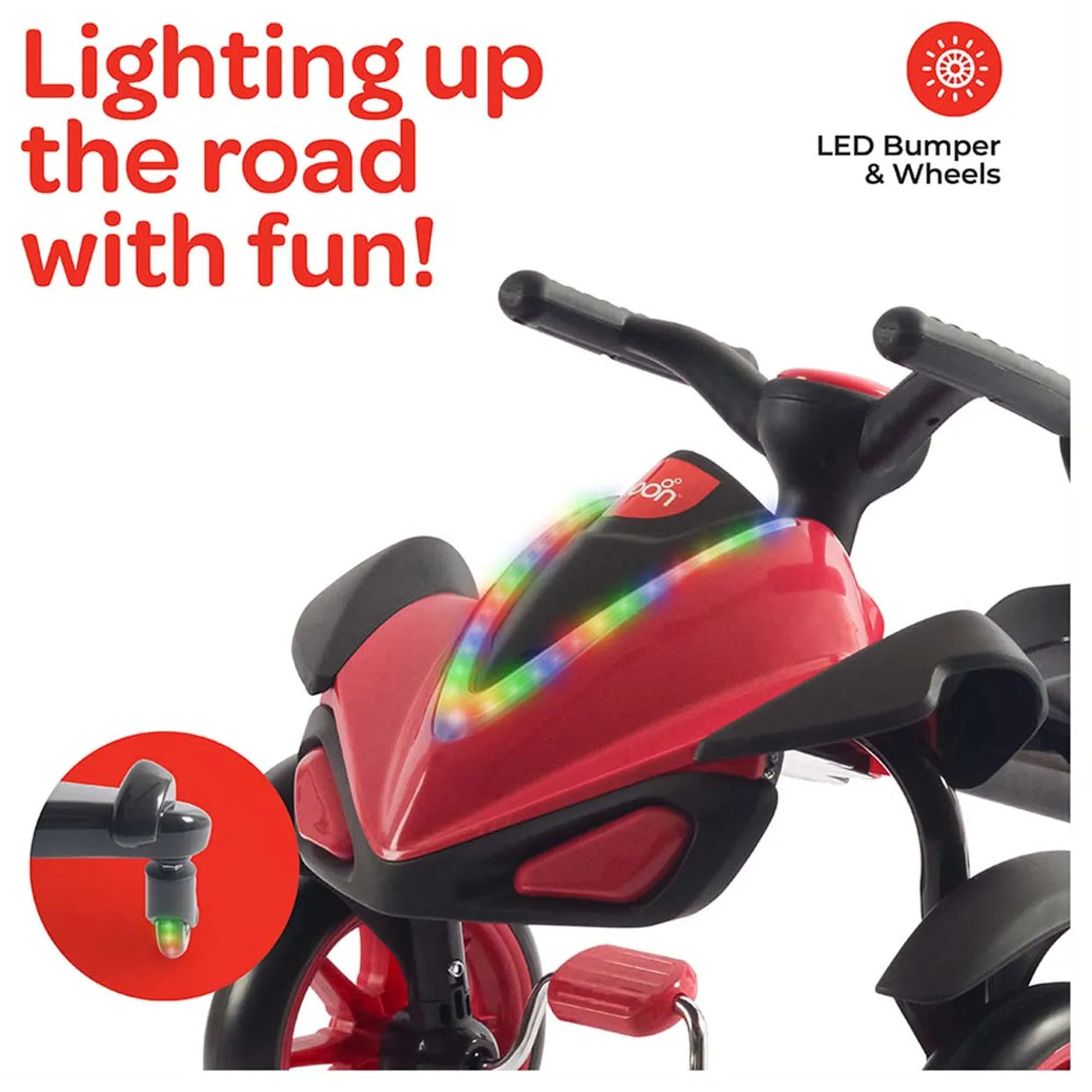 Moon™ Drifter - Drift Bike - 4-Wielen - LED Verlichting - Comfortabele Zitplaats - Rood
