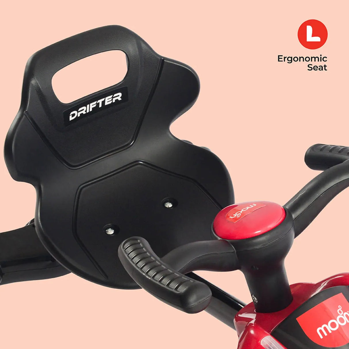 Moon™ Drifter - Drift Bike - 4-Wielen - LED Verlichting - Comfortabele Zitplaats - Rood