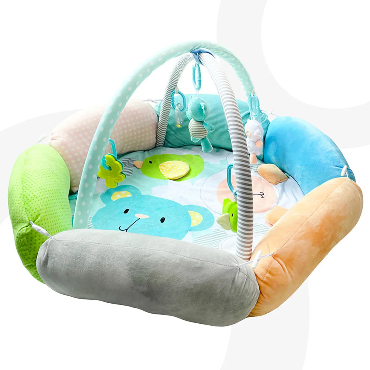 MOON™ Flower Cushion Speelkleed Bear & Sheep - Speelmat en Babynest