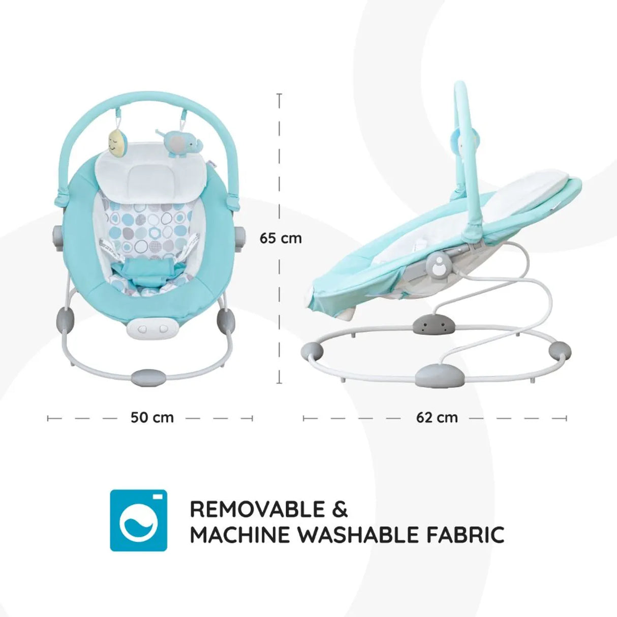 Moon™ Hopper Baby Bouncer - Babyschommel - Verstelbare Posities - Speelboog - Blauw