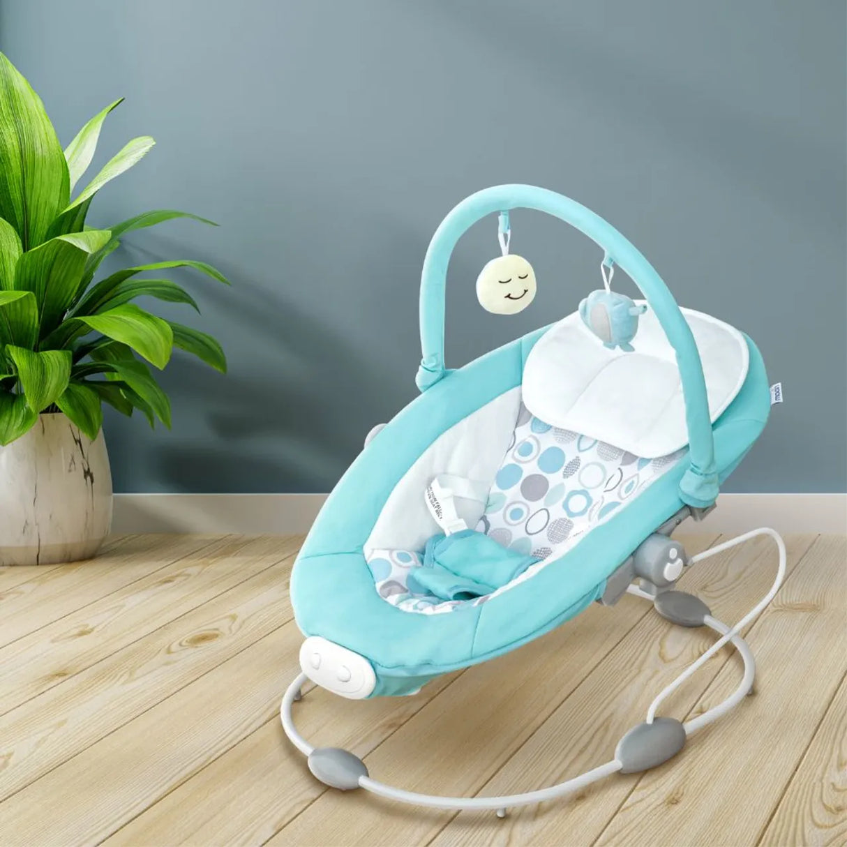 Moon™ Hopper Baby Bouncer - Babyschommel - Verstelbare Posities - Speelboog - Blauw