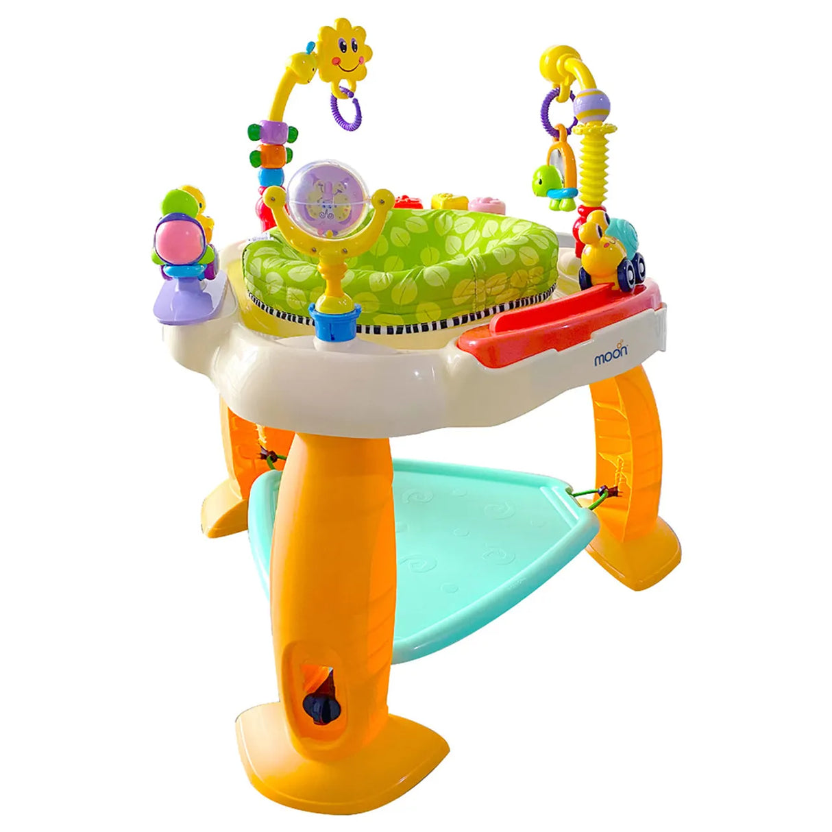The Moon Brand™ Baby Activity Center - Jump N' Play - Oranje - 360 Graden Rotatie - Met Springbasis en Speeltjes