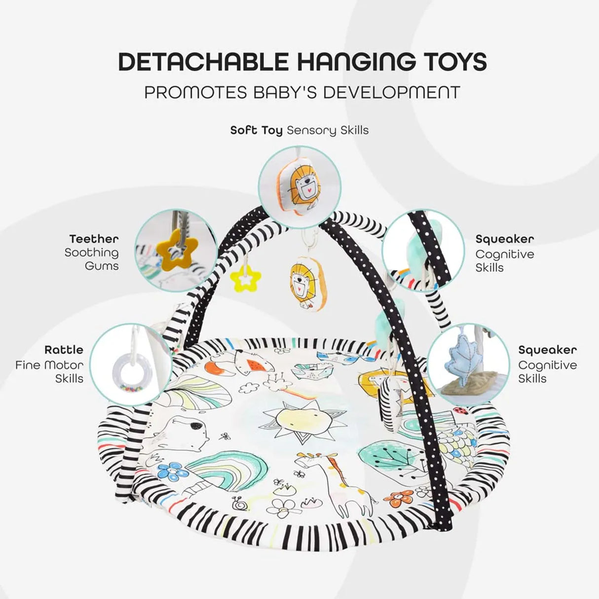 MOON™ Perky - Speelkleed - Paradise Play - Afneembare Bogen - Activiteiten Mat