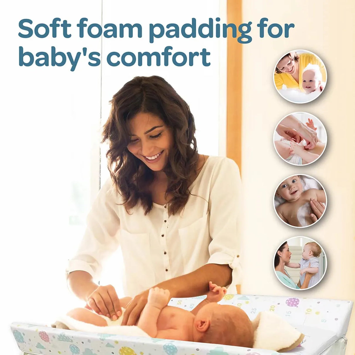 Moon™ Bath & Care - Verschoningstafel - Babybadje - Verzorgingstafel Alles in Een - Luiertafel - Flying Rabbits