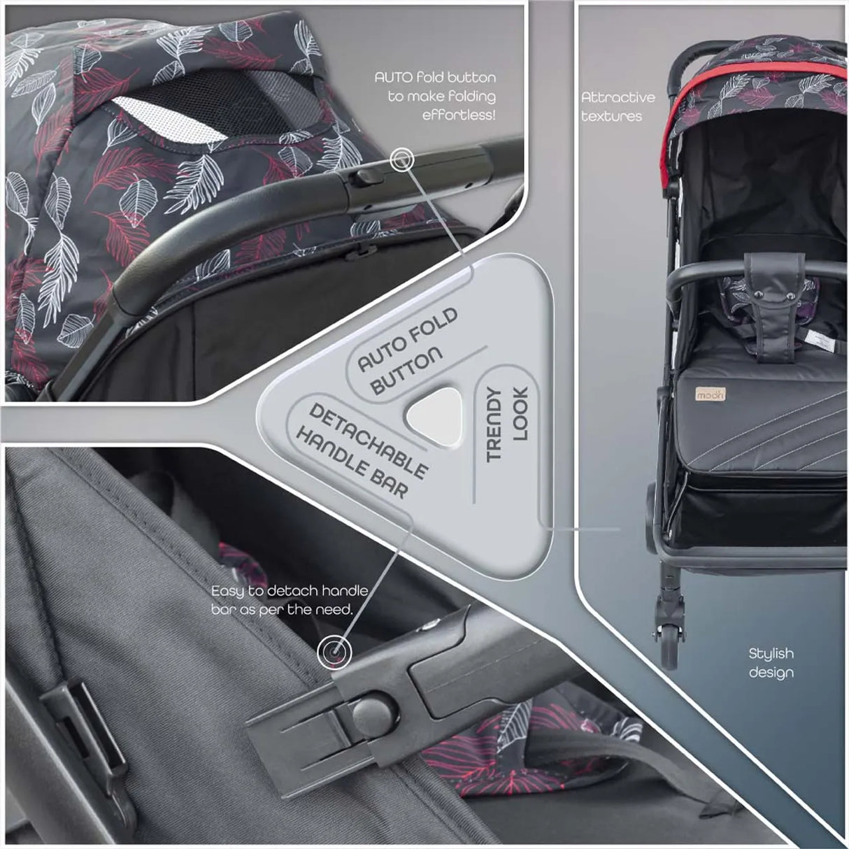 Moon™ Pronto - Automatisch Opvouwbare Kinderwagen - Ultra-Compact - Cabin Approved - Lichtgewicht