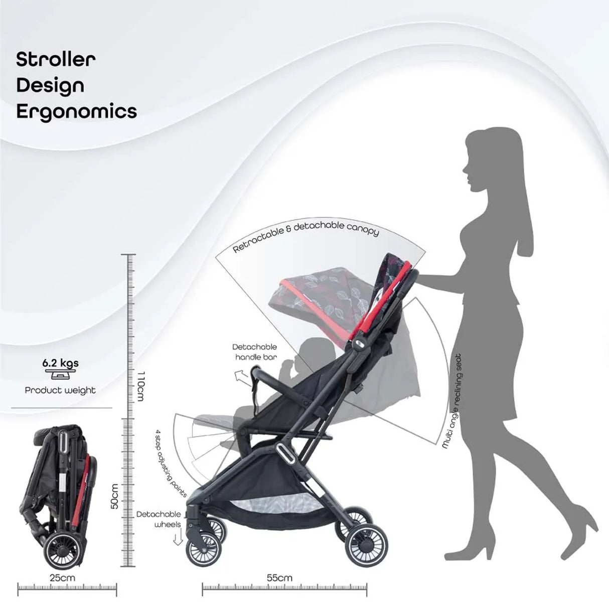 Moon™ Pronto - Automatisch Opvouwbare Kinderwagen - Ultra-Compact - Cabin Approved - Lichtgewicht