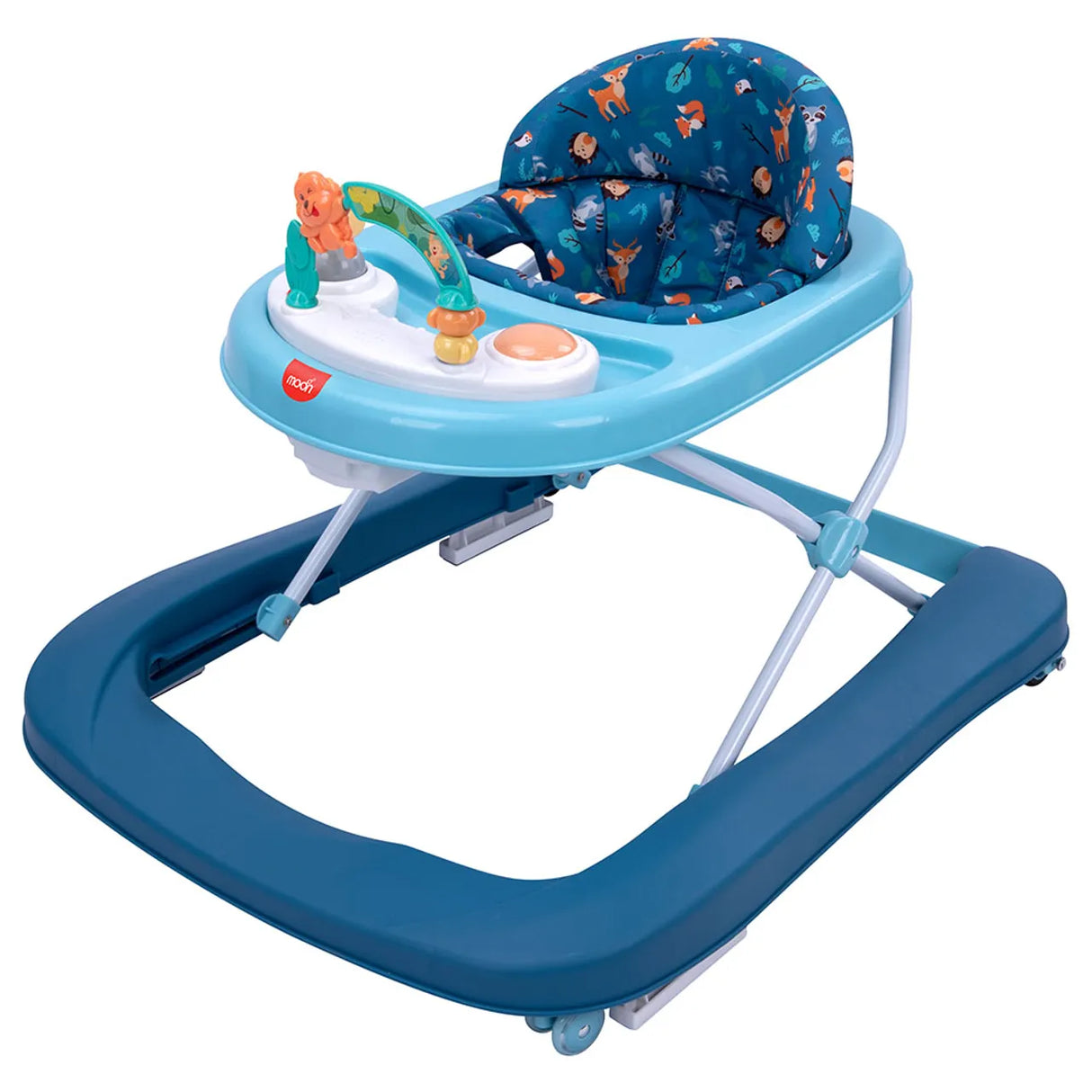 MOON™ Stride Baby Walker - Looptrainer - Verstelbaar - Incl. Muziek- en Voedseldienblad - Blauw