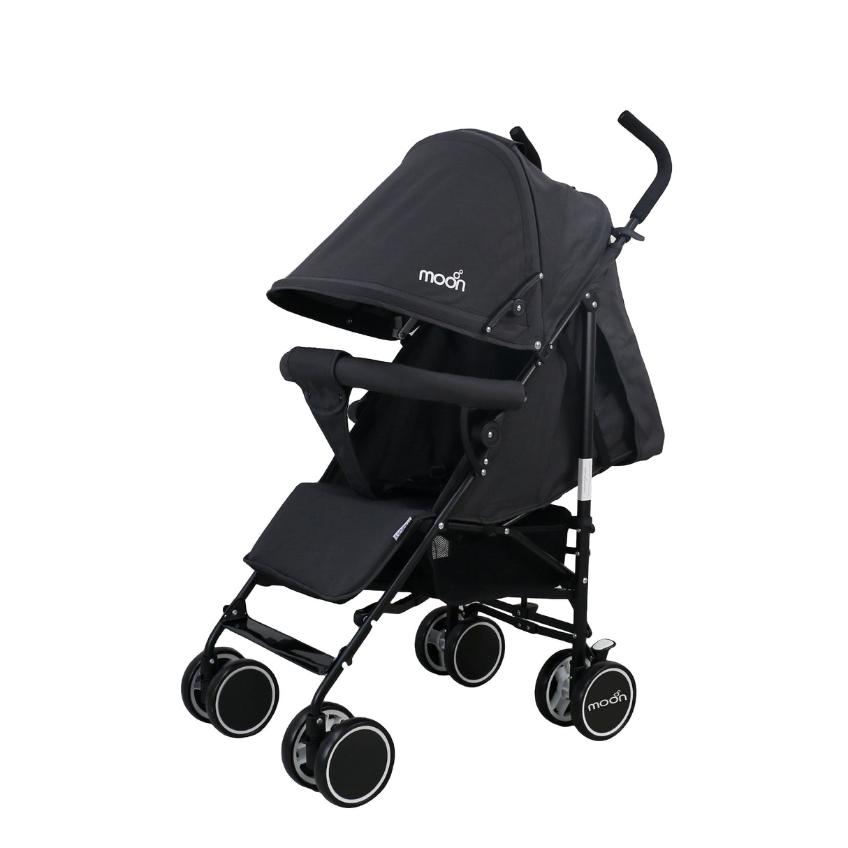 The Moon Brand™ Neo Plus Reisebuggy – Mehrere Sitzpositionen – Bequeme Griffe – Superleicht und kompakt – Schwarz