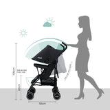 The Moon Brand™ Neo Plus Reisebuggy – Mehrere Sitzpositionen – Bequeme Griffe – Superleicht und kompakt – Schwarz