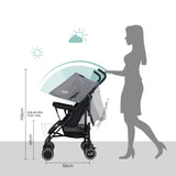 The Moon Brand™ Neo Plus Reisebuggy – Mehrere Sitzpositionen – Bequeme Griffe – Superleicht und kompakt – Schwarz-Graue Punkte
