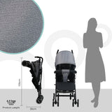 The Moon Brand™ Neo Plus Reisebuggy – Mehrere Sitzpositionen – Bequeme Griffe – Superleicht und kompakt – Schwarz-Graue Punkte